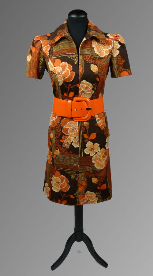 70s, jaren zeventig, jaren 70, zeventiger jaren, seventies, vintage, vintage kleding, mini, mini jurk