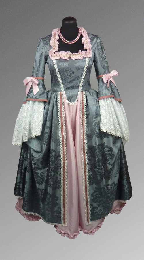 rococo, rococo dame, rococo jurk, markiezin, hoepelrok, paniers, koningin, historisch, historisch kostuum, frans, frankrijk, pruikentijd